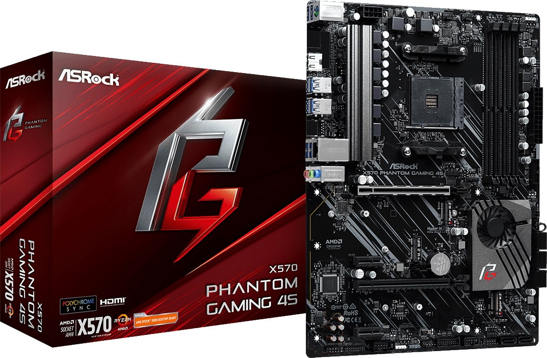 Материнская плата ASRock X570 Phantom Gaming 4S (90-MXBBY0-A0UAYZ)