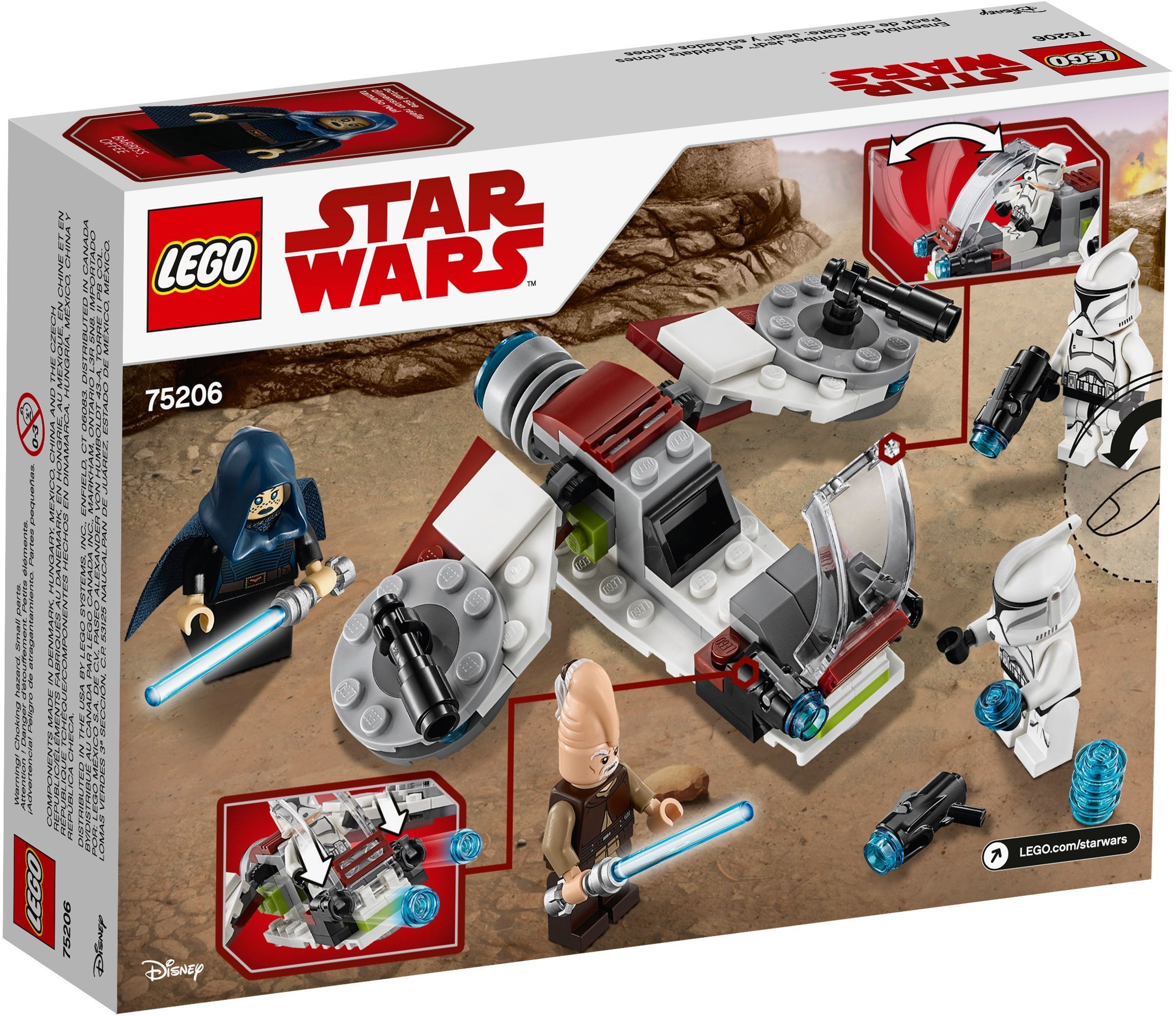 jedi and clone troopers battle pack lego star wars 75206