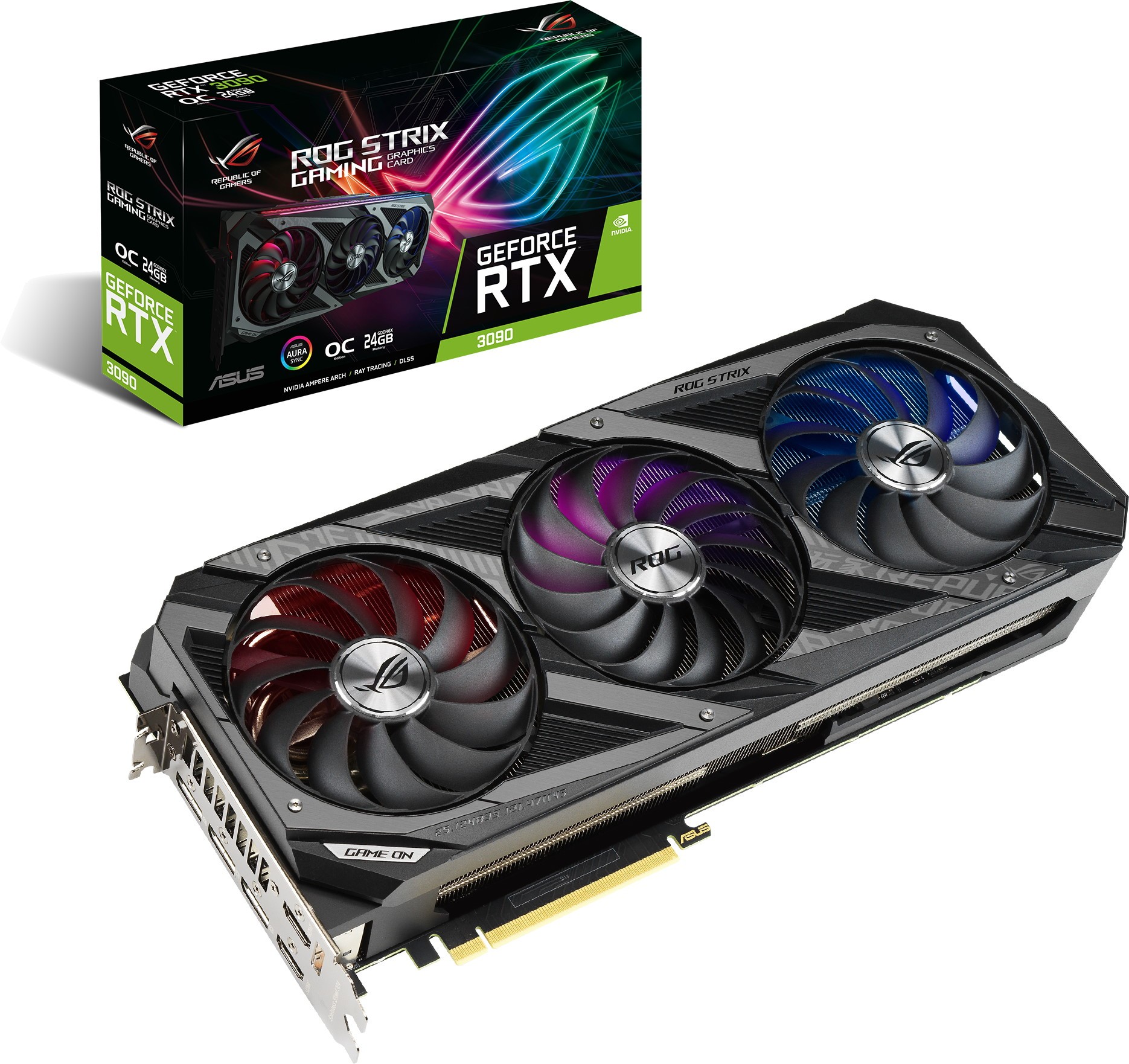 Видеокарта Asus GeForce RTX 3090 ROG STRIX OC (ROG-STRIX-RTX3090-O24G-GAMING)