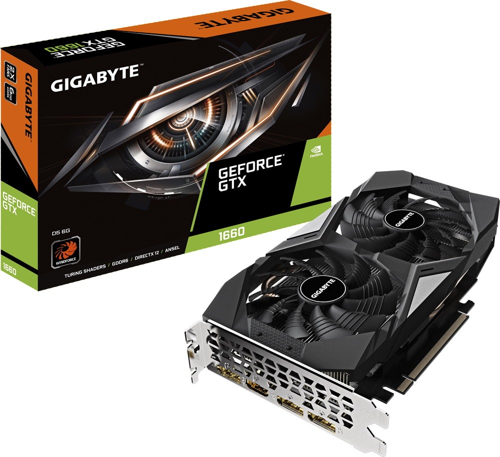 Видеокарта Gigabyte GeForce GTX 1660 D5 6G (GV-N1660D5-6GD)
