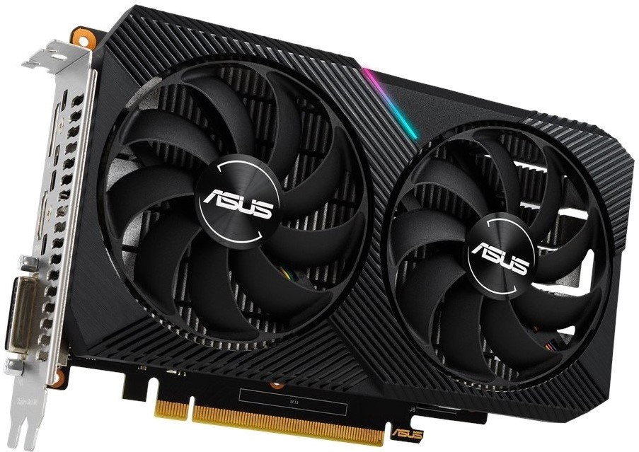 Видеокарта Asus GeForce GTX 1650 DUAL Mini OC (DUAL-GTX1650-O4GD6-MINI)