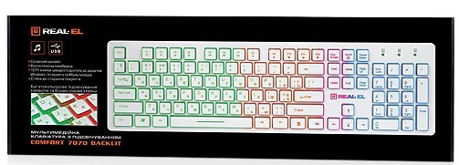 Клавиатура REAL-EL Comfort 7070 Backlit