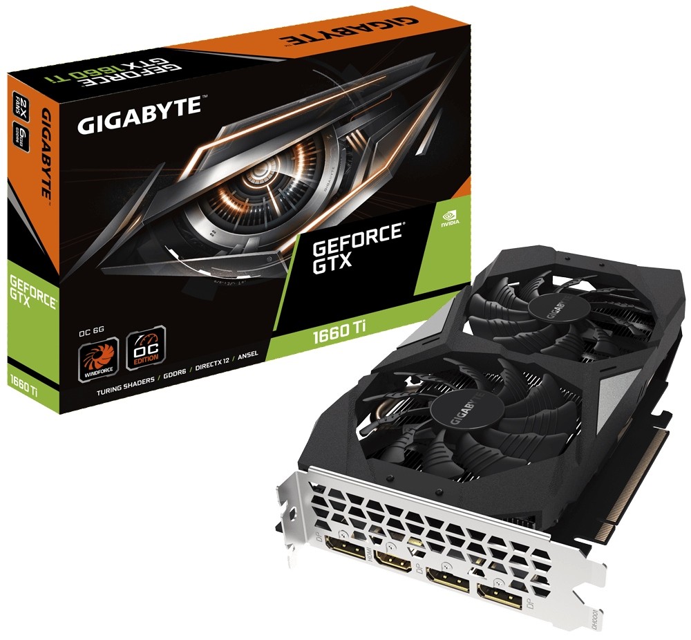 Видеокарта Gigabyte GeForce GTX 1660 Ti OC 6G (GV-N166TOC-6GD)
