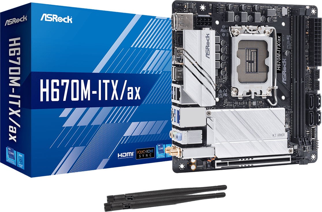 Материнская плата ASRock H670M-ITX/ax