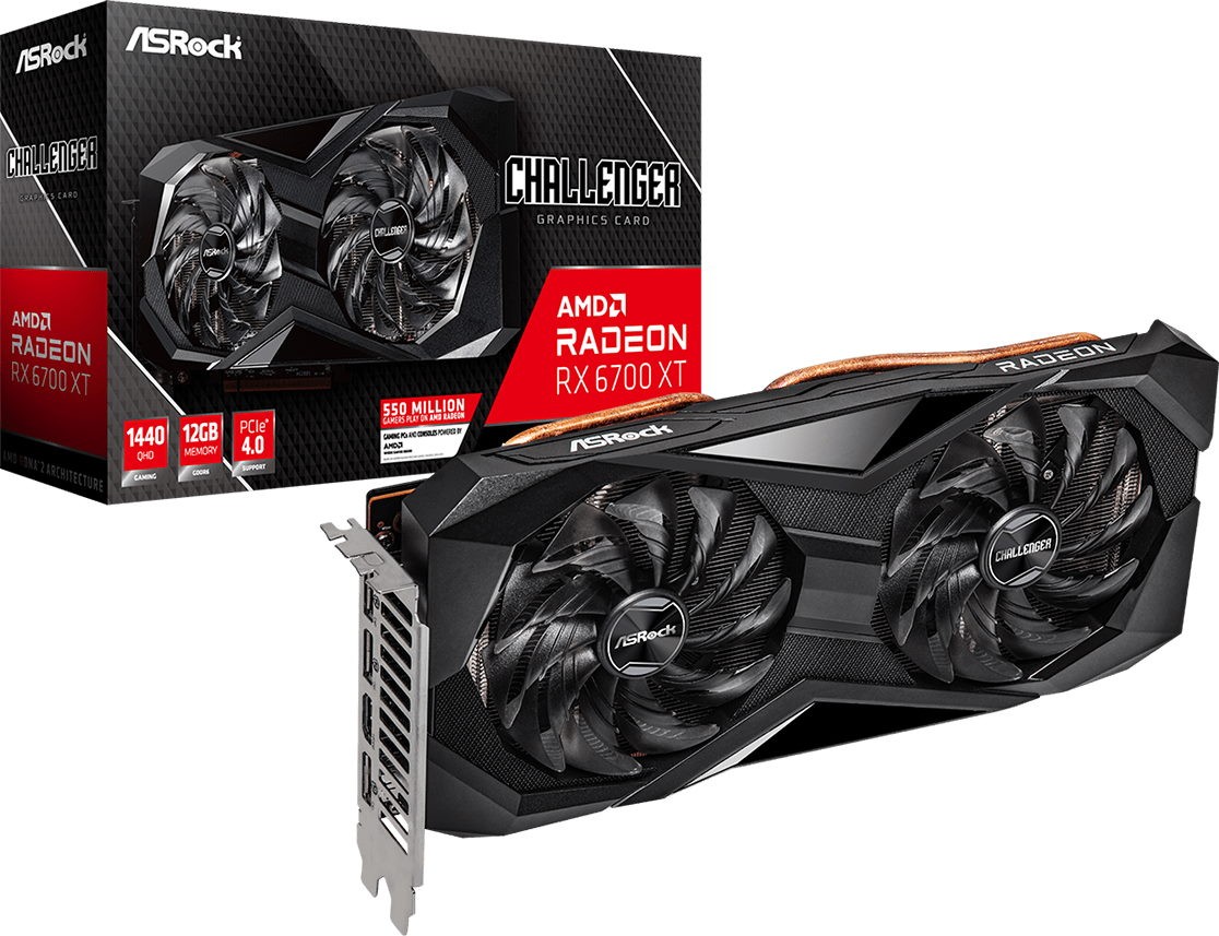 Видеокарта ASRock Radeon RX 6700 XT Challenger D 12GB (RX6700XT CLD 12G)