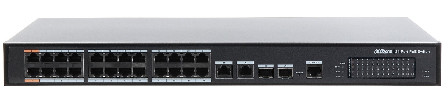 Коммутатор Dahua DH-PFS4226-24ET-240