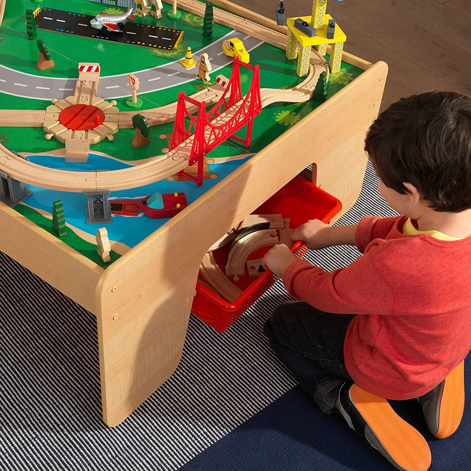 kidkraft waterfall mountain train table