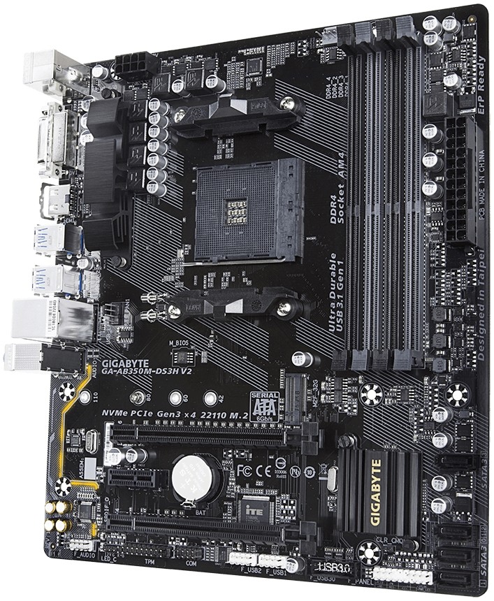 Материнская плата Gigabyte GA-AB350M-DS3H V2 rev. 1.1